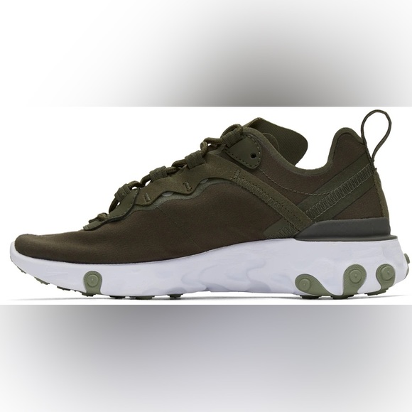 Nike React Element 55 Sneakers (6.5, green & white) - Picture 2 of 8